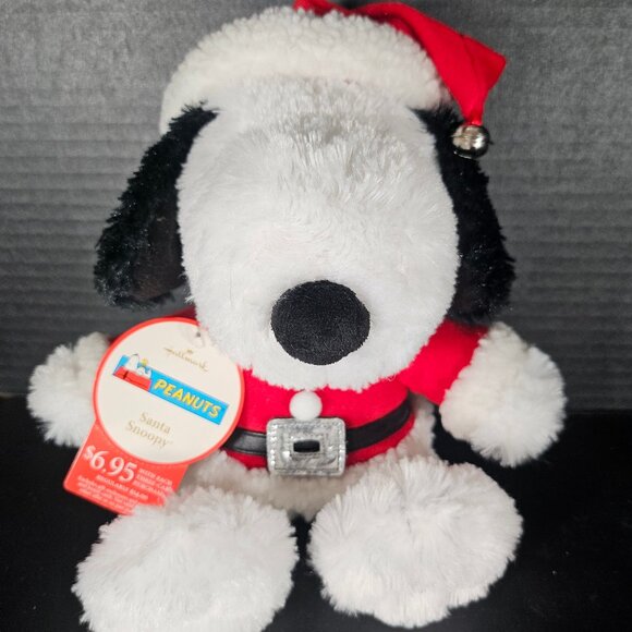 Hallmark Santa Snoopy Plush Stuffed Animal Christmas Peanuts With Tag - Picture 1 of 7